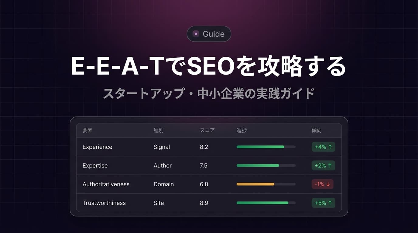 スタートアップ・中小企業がE-E-A-TでSEOを攻略する実践ガイド